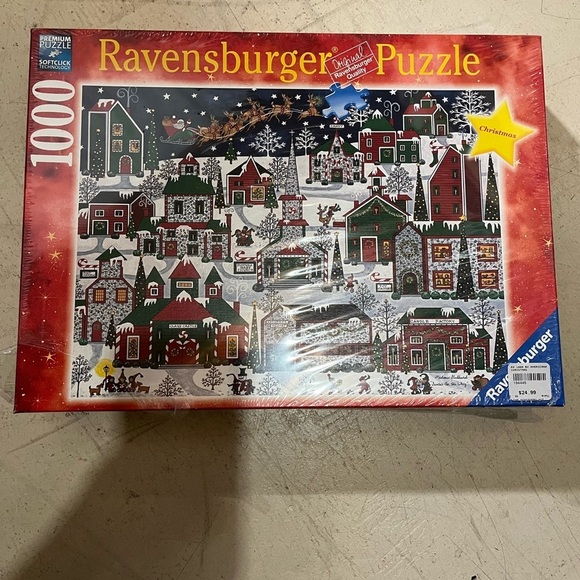 Ravensburger Festive Village Puzzle - Red and Green - Picture 1 of 5